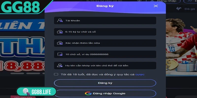 đăng ký GG88