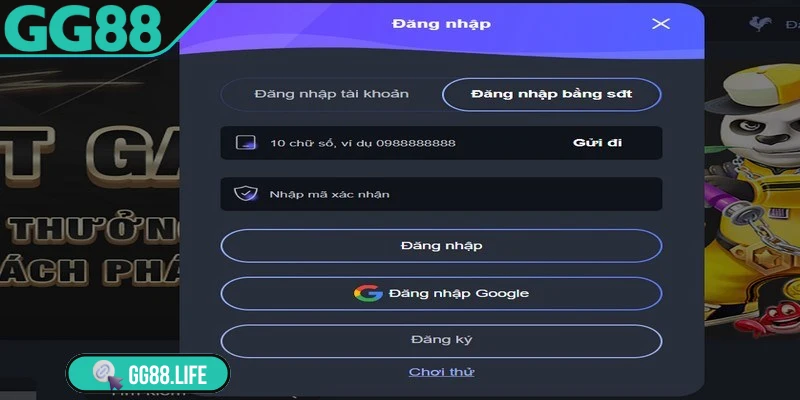 đăng nhập GG88