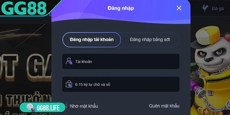 đăng nhập GG88