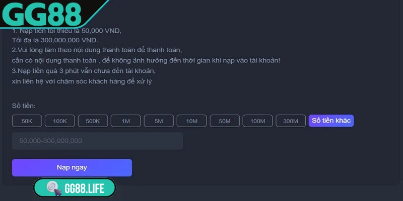 nạp tiền GG88
