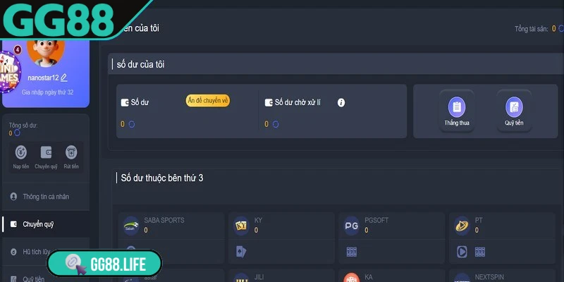Rút tiền GG88